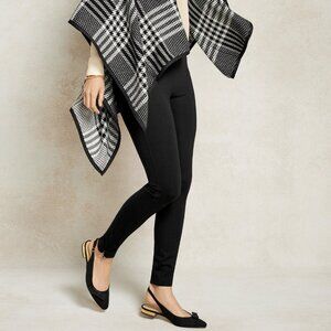 T by Talbots Black Full Length Ankle Zippers Leggings